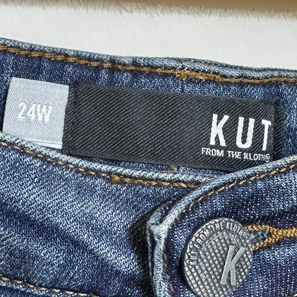 Kut From The Cloth Women's Jeans 24W Blue Reese Ankle Straight Leg High Rise - Picture 5 of 12